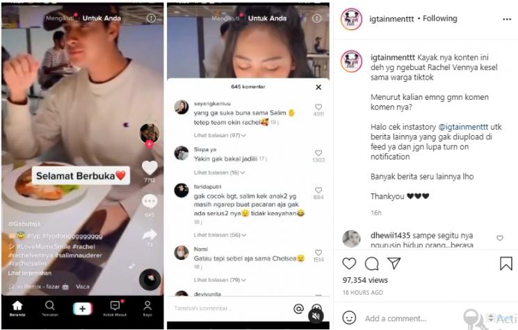 Rachel Vennya dikritik (Instagram.com)