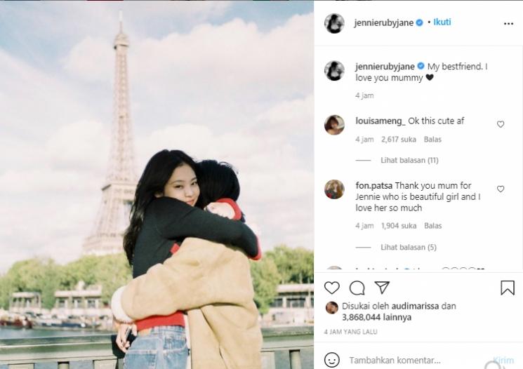 Jennie BLACKPINK dan sang ibu (Instagram.com)