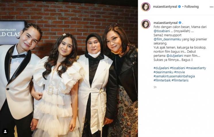 Maia Estianty bertemu dengan ibu Tissa Biani. (Instagram/@maiaestiantyreal)