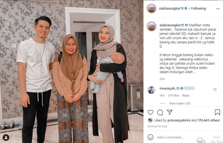 Postingan Zaskia Sungkar (Instagram.com)