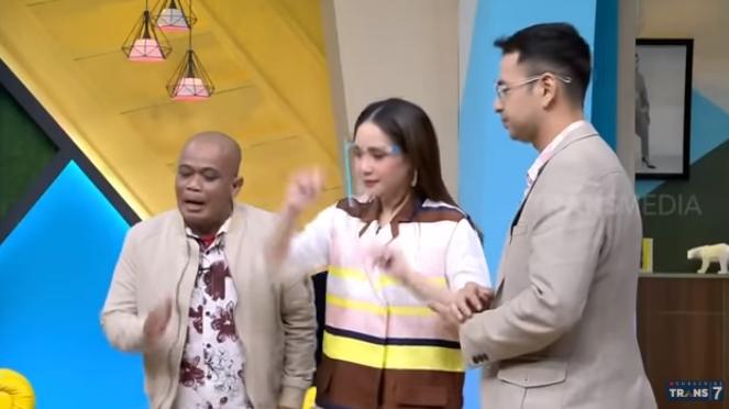 Sapri, Nagita Slavina dan Raffi Ahmad (YouTube/TRANS7 OFFICIAL)