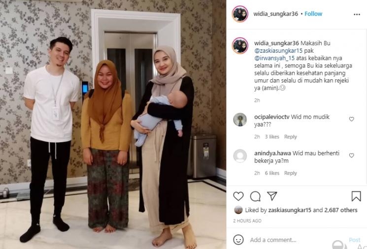 Postingan asisten Zaskia Sungkar (Instagram.com)