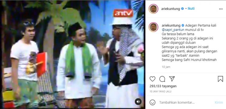 Postingan Arie  Untung (Instagram.com)