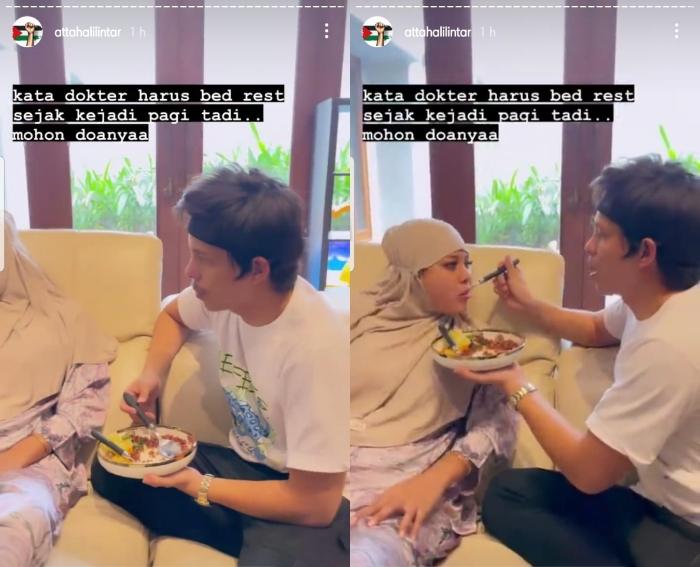 Atta Halilintar mengabarkan Aurel Hermansyah bed rest. (Instagram/@attahalilintar)