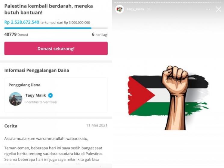 Taqy Malik Galang Dana Bantu Warga Palestina. (Instagram/taqy_malik)