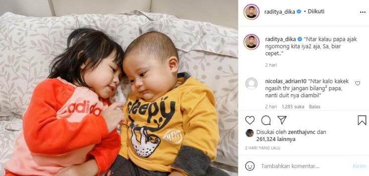Anak-anak Raditya Dika dan Anissa Aziza (Instagram.com)