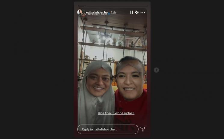 Sule dan Nathalie Holscher 'bertukar wajah'. (Instagram/nathalieholscher)