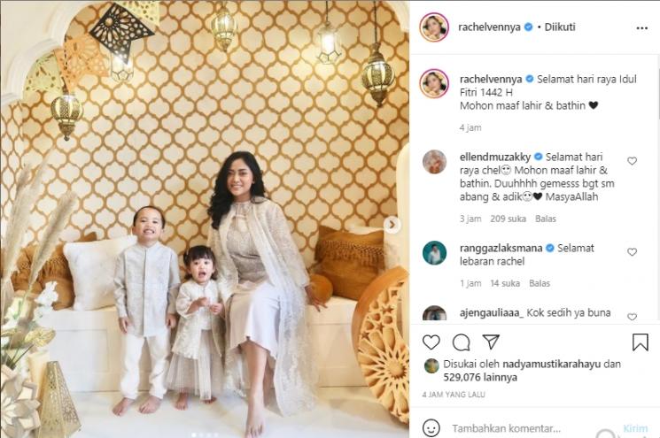 Potret lebaran keluarga Rachel Vennya (Instagram.com)