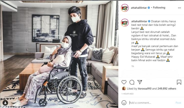 Atta Halilintar Curhat Sedih Lihat Aurel Hermansyah Pakai Kursi Roda. (Instagram/attahalilintar)