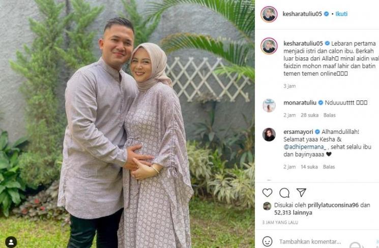 Kesha Ratuliu dan Adhi Permana (Instagram.com)