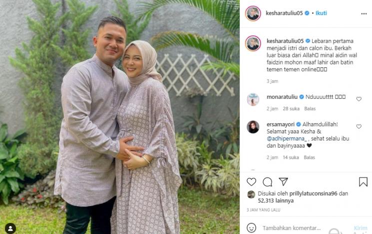 Kesha Ratuliu dan Adhi Permana (Instagram.com)