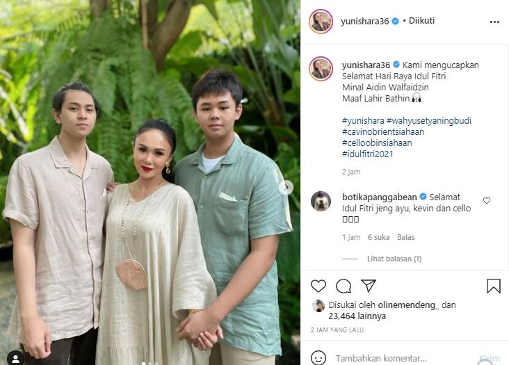 Potret lebaran keluarga Yuni Shara (Instagram.com)
