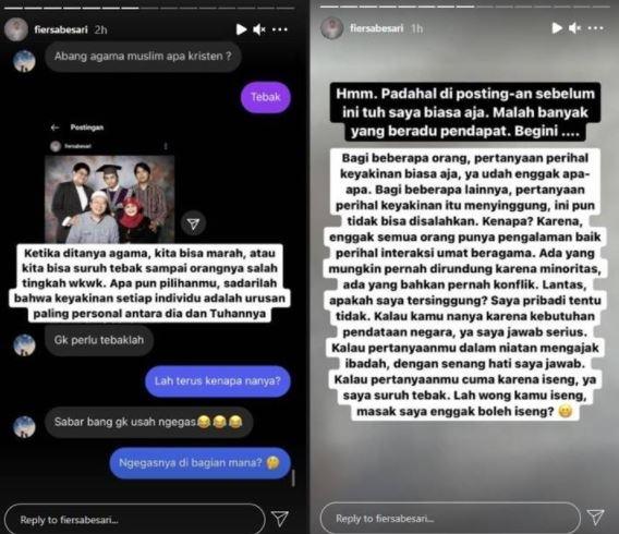 Fiersa Besari tanggapi soal pertanyaan agama. (Instagram/@fiersabesari)