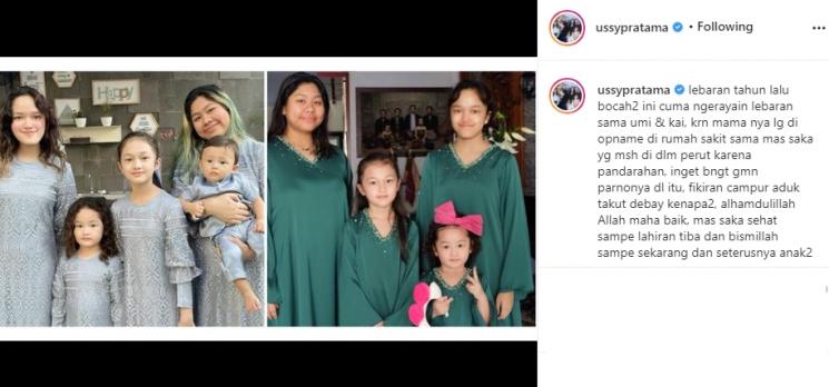Anak-anak Ussy Sulistiawaty (Instagram/@ussypratama)