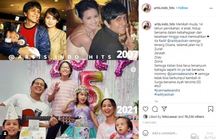 Joanna Alexandra dan Raditya Oloan (Instagram.com)