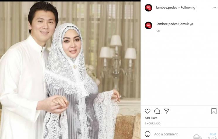 Syahrini dan Reino Barack (Instagram.com/lambee.pedes)