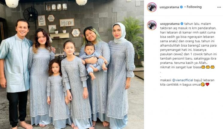 Ussy Sulistiawaty sekeluarga (Instagram/@ussypratama)