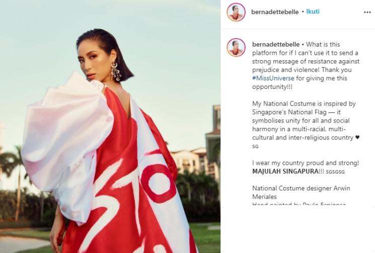Miss Universe Singapura, Bernadette Belle Ong (Instagram/@bernadettebelle)