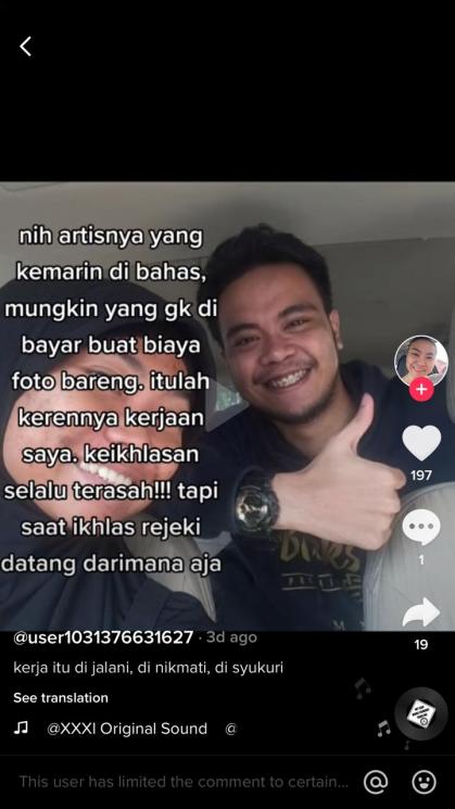 Driver taksi online curhat pengalaman buruk dapat penumpang artis. (TikTok)
