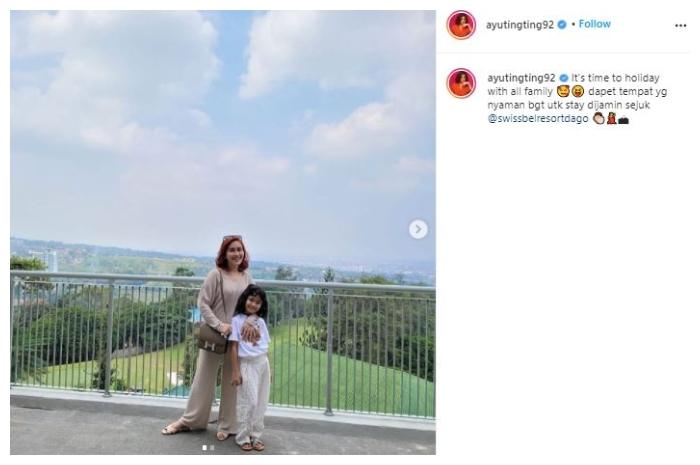 Ayu Ting Ting liburan ke Bandung. (Instagram/@ayutingting92)