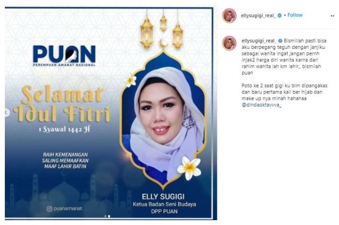 Elly Sugigi gabung Partai. (Instagram/@ellysugigi_real)
