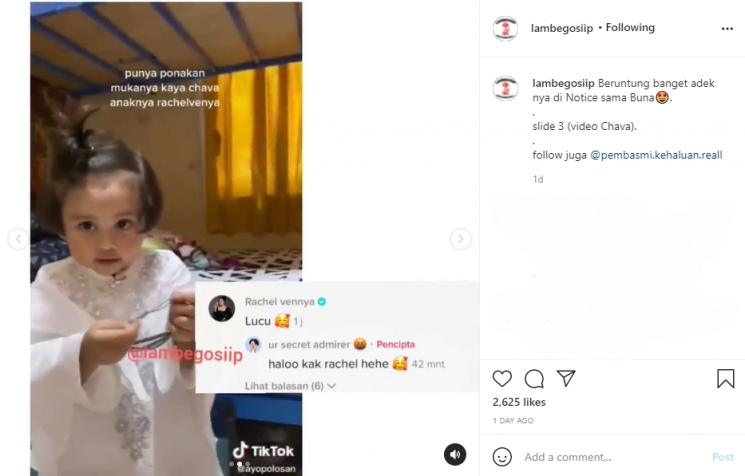 Viral Anak Kecil Mirip Putri Rachel Vennya. (Instagram/lambegosiip, TikTok/ayopolosan)