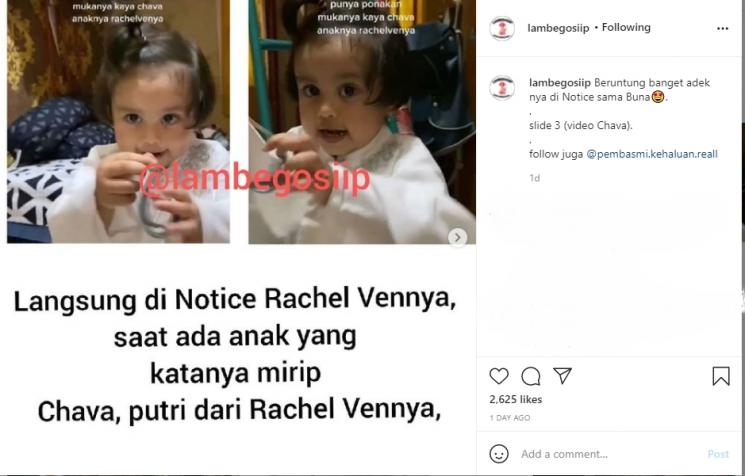 Viral Anak Kecil Mirip Putri Rachel Vennya. (Instagram/lambegosiip, TikTok/ayopolosan)