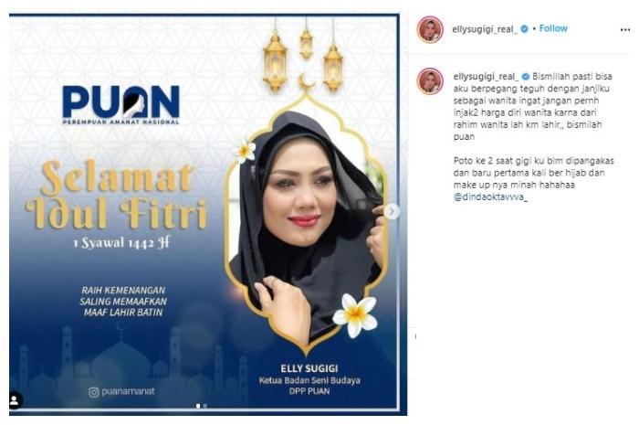 Elly Sugigi gabung Partai. (Instagram/@ellysugigi_real)