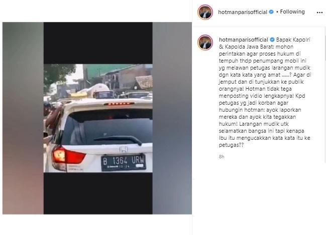 Postingan Hotman Paris. (Instagram/@hotmanparisofficial)