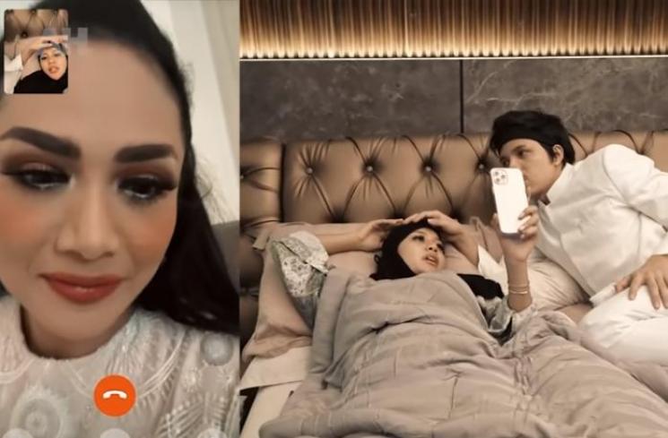 Aurel Hermansyah dan Atta Halilintar saat video call dengan Krisdayanti (Youtube.com)