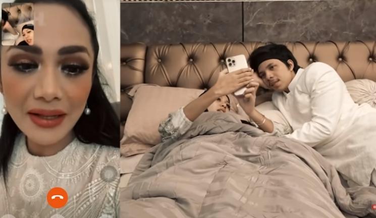 Aurel Hermansyah dan Atta Halilintar saat video call dengan Krisdayanti (Youtube.com)