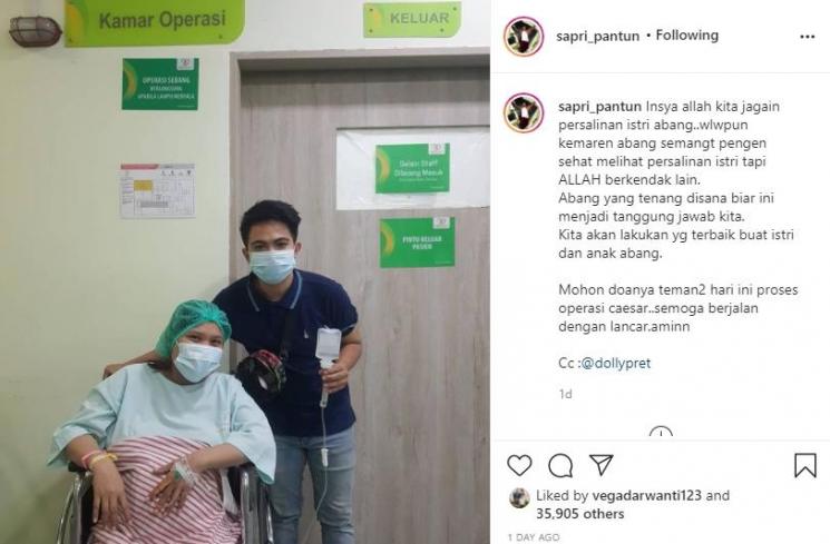 Momen Jelang Kelahiran Anak Kedua Sapri Pantun. (Instagram/sapri_pantun)