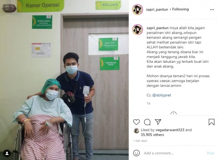 Momen Jelang Kelahiran Anak Kedua Sapri Pantun. (Instagram/sapri_pantun)