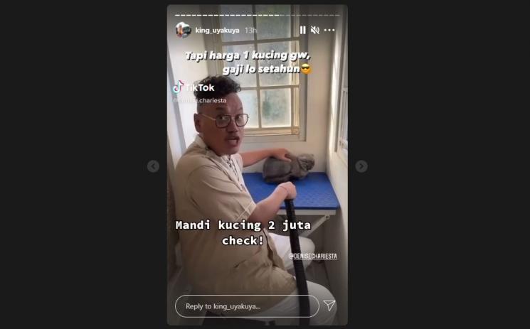Denise Chariesta ribut sama Uya Kuya. (Instagram/denisechariesta/king_uyakuya)