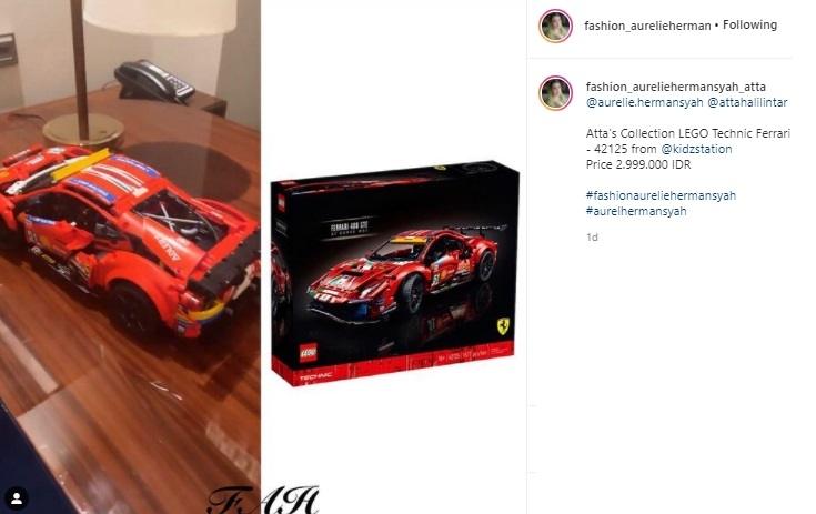 Mobil mainan Atta Halilintar. (Instagram/@fashion_aureliehermansyah_atta)