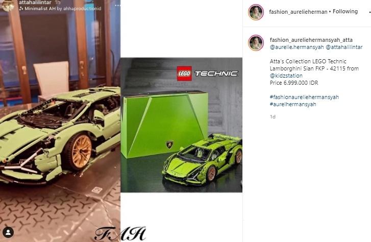 Mobil mainan Atta Halilintar. (Instagram/@fashion_aureliehermansyah_atta)