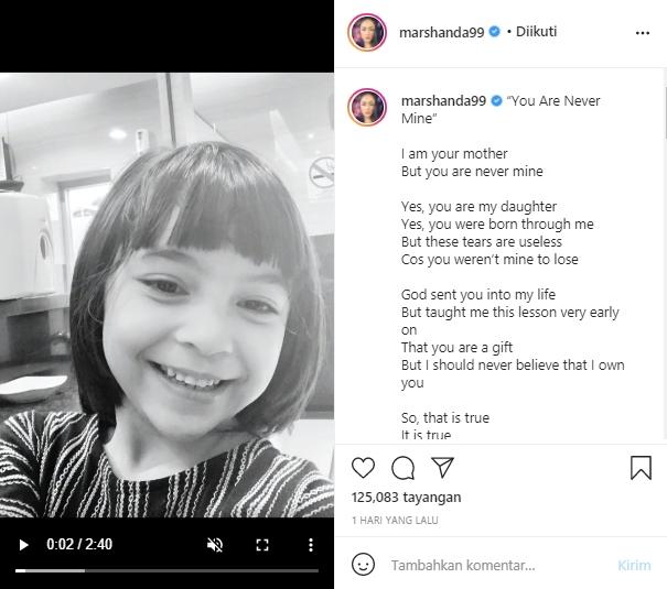 Postingan Marshanda (Instagram.com)