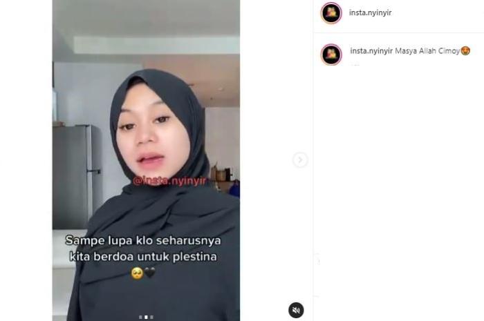 Cimoy Montok berhijab dan glowing. (Instagram/@insta.nyinyir)