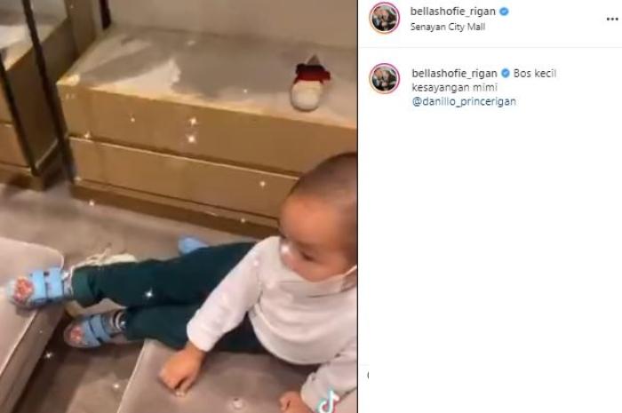 Gaya anak Bella Shofie saat pilih belanjaan sendiri. (Instagram/@bellashofie_rigan)