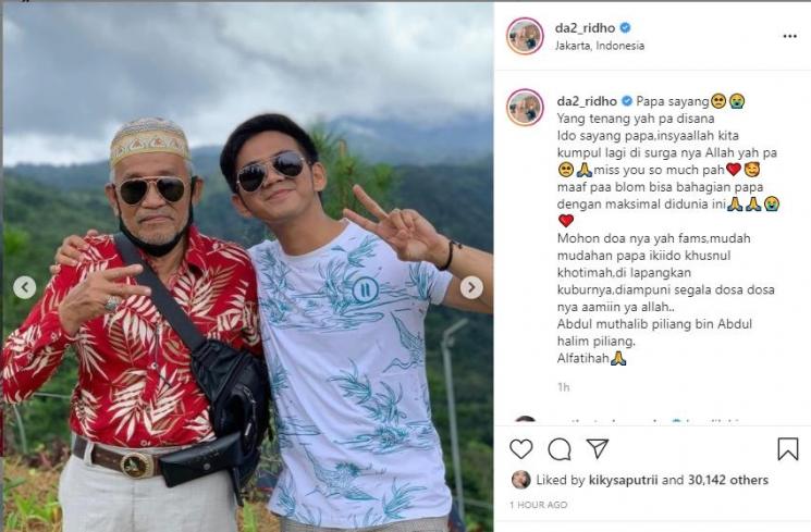 Ayah Rizki DA dan Ridho DA meninggal dunia. (Instagram/da2_ridho)