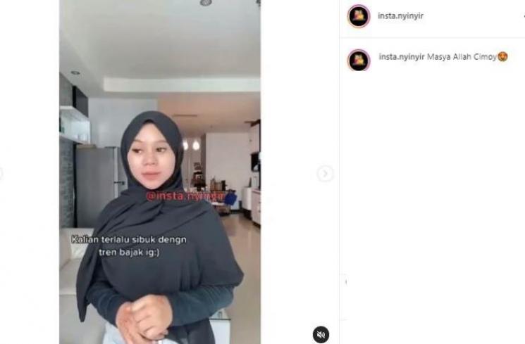 Cimoy Montok berhijab dan glowing. (Instagram/@insta.nyinyir)