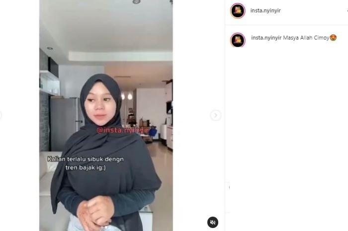 Cimoy Montok berhijab dan glowing. (Instagram/@insta.nyinyir)