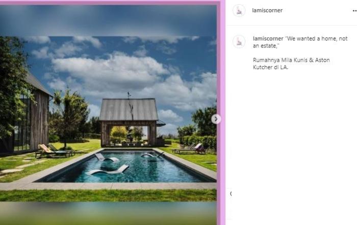 Rumah megah Mila Kunis dan Ashton Kutcher. (Instagram/@lamiscorner)