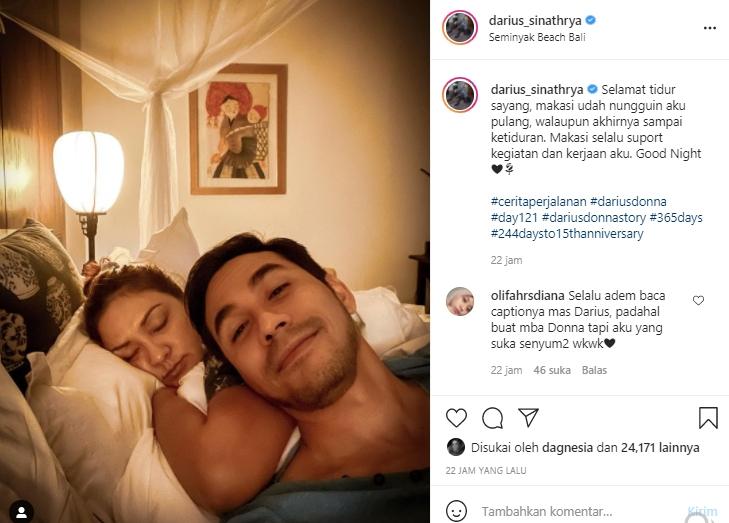 Darius Sinathrya dan Donna Agnesia (Instagram.com)