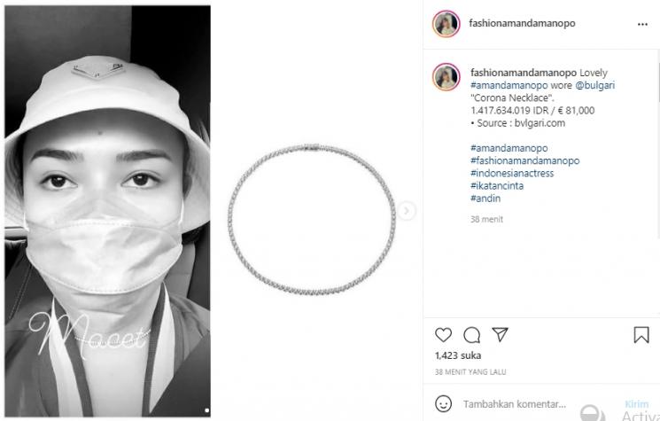 Perhiasan Amanda Manopo (Instagram.com)