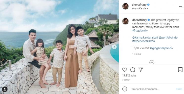Istri Jonathan Frizzy, Dhena Devanka (Instagram.com)