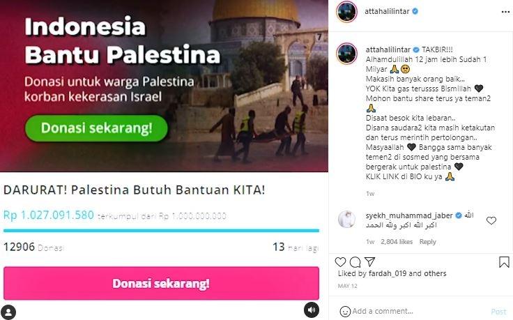 Galang dana Atta Halilintar dan Aurel Hermansyah. (Instagram)