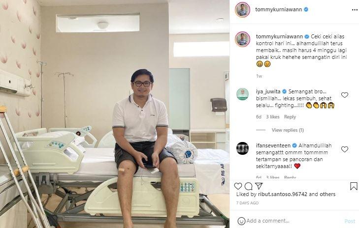 Tommy Kurniawan cedera kaki. (Instagram/@tommykurniawan)