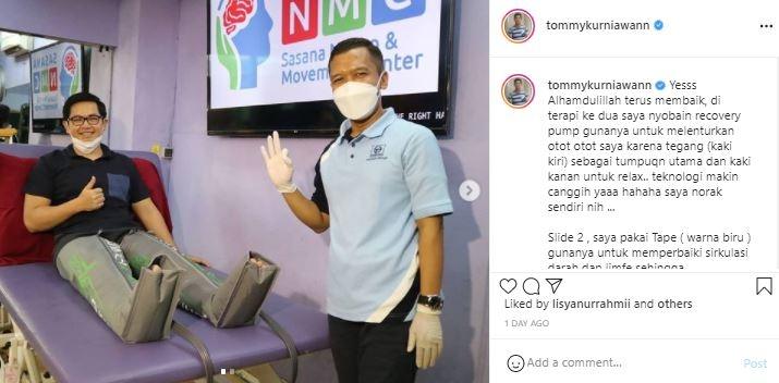 Tommy Kurniawan cedera kaki. (Instagram/@tommykurniawan)