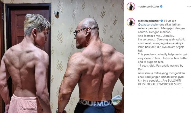 Deddy Corbuzier dan Azka Corbuzier (Instagram/@mastercorbuzier)